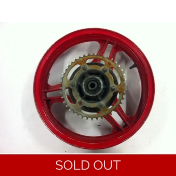 1989-90 Kawasaki EX500A EX500B Rear Wheel with Cushion Drive and Sprocket Carrier 41073-1413